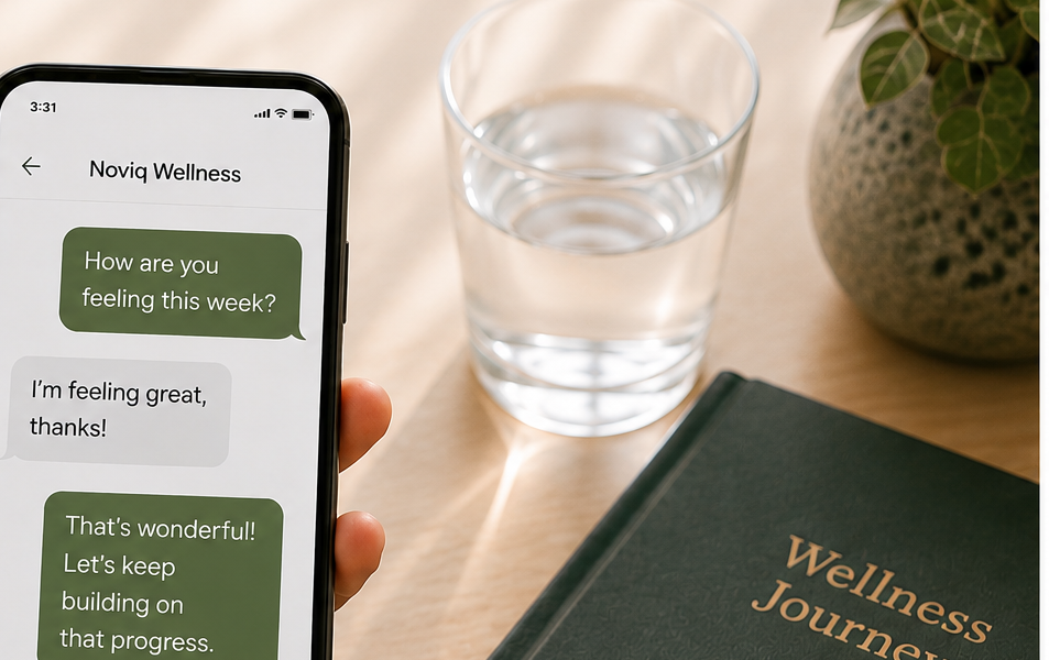 Ongoing care messaging on a phone